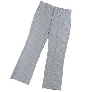 VTG Hubbard Slacks Mens 35x30 Blue Plaid Easy Fit Wool Blend Dress Pants Classic